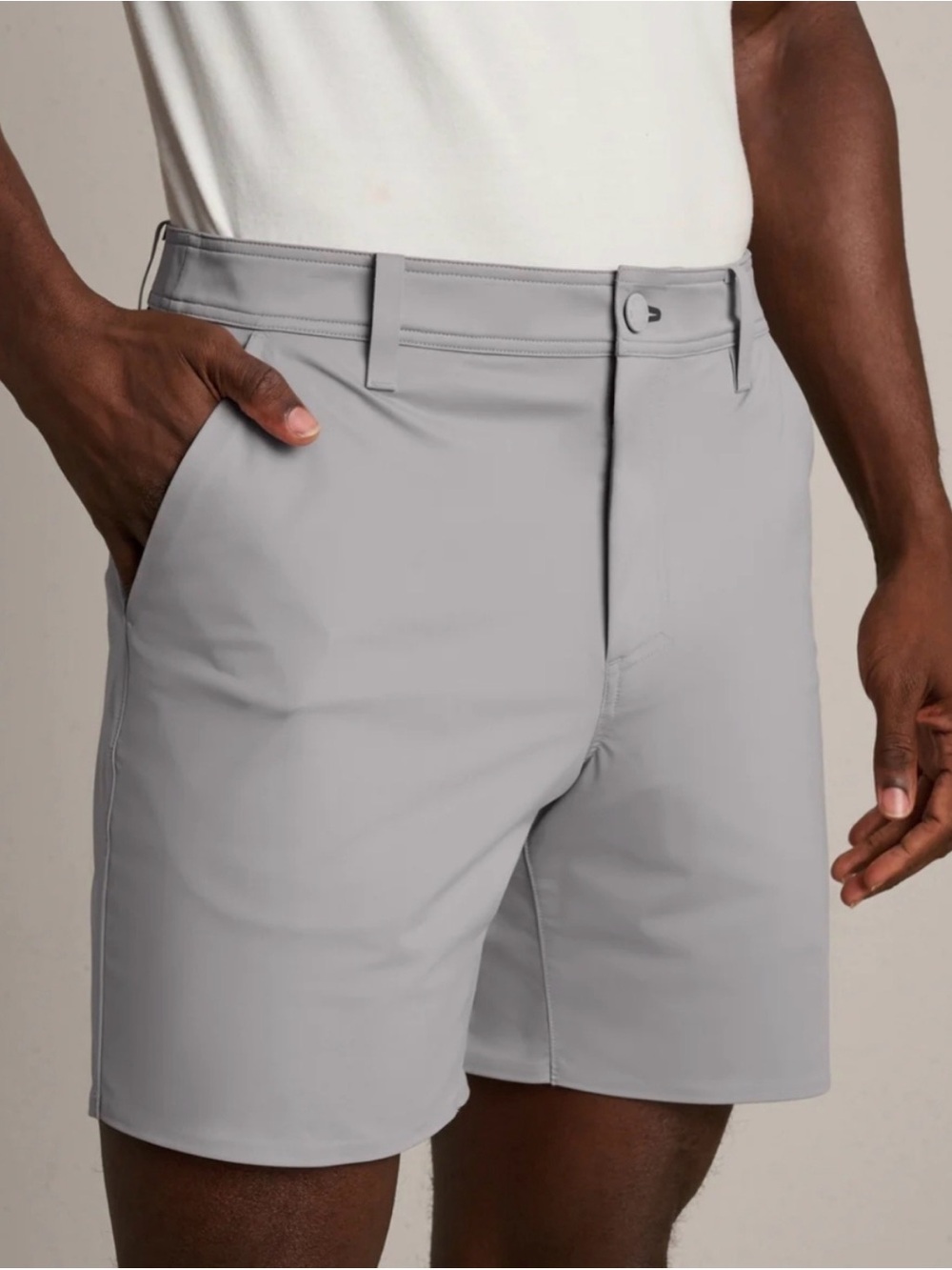 RHONE Men's Light Gray Commuter Performance Shorts